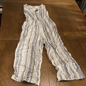 Japna Blue and White Striped Jumpsuit